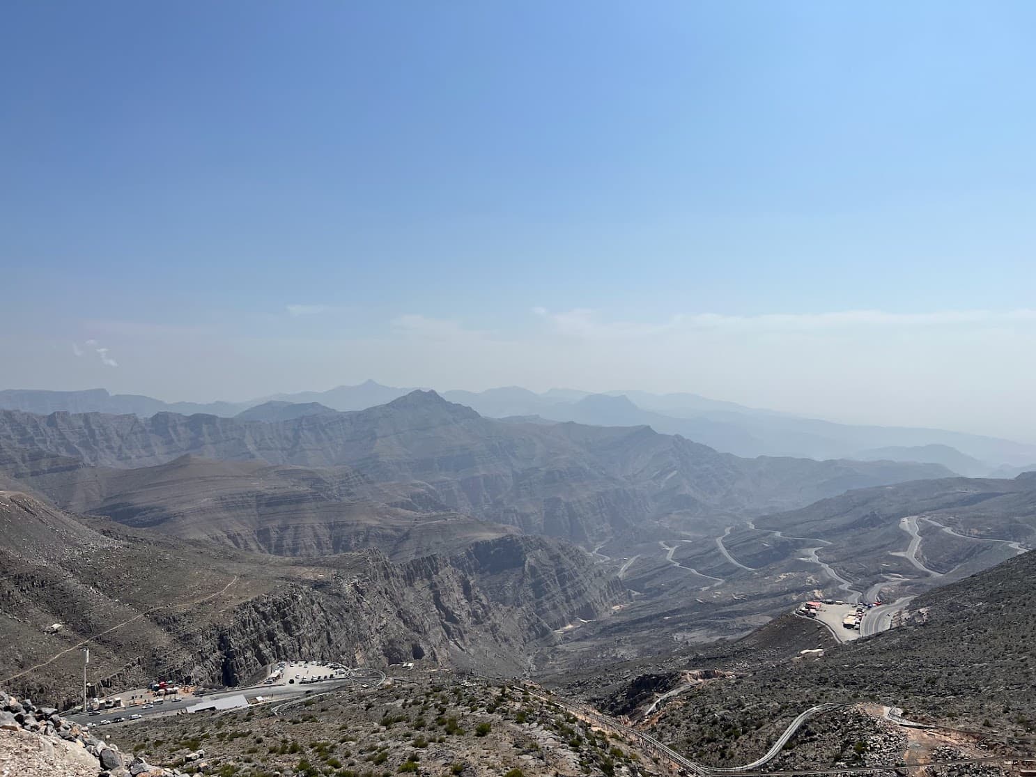 The winding mountain road through Jebel Jais
